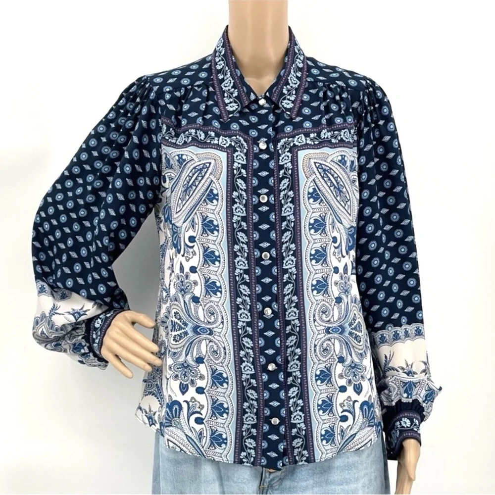 HALE BOB SILK BUTTON DOWN SHIRT - Picture 4 of 5